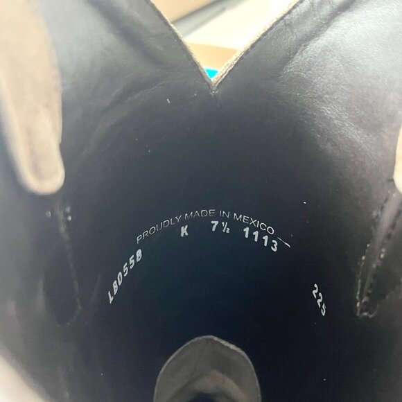 Lane EMMA JANE Womens Cowboy Boots 7.5 Latte Suede Western Cowgirl Mid Calf Tall - Picture 9 of 11